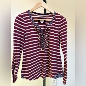 Anthropologie (postmark) knit mixed media top